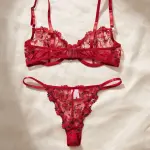 Scarlet Bloom Lingerie Set