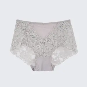 Plus Size Women's Breathable Cotton Lace Panty