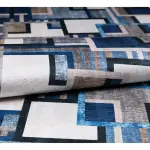 Blue Harmony digital corridor carpet