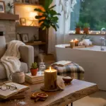 Handcrafted Natural Wooden Candle with Lid – Rustic Vertical Home Décor