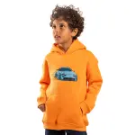 Orange Hoodie with "Blue car" Print 🧡🚘