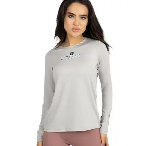 Crew Neck Women's Gray T-Shirt