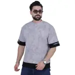 Light Grey and Black Oversize T-Shirt