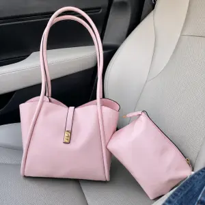 Minimalist Top-Handle Bag-pink