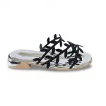 Elegant Flat slippers with Sparkling Leaf Detail SF-73