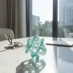 Twisted Glass Knot Sculpture