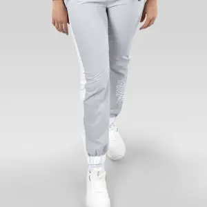 Printed Girl's Gray Pants