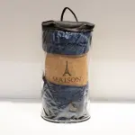 Flannel Fleece Throw Blanket (Dark Blue)
