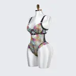 Floral Embroidery Lace Bodysuit