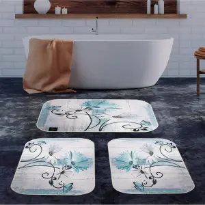 Serene Digital Bathroom Set Non Slip 3Pieces