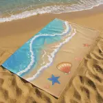 Agha Home Coastal Printed Microfiber Towel