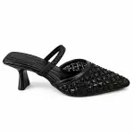 Elegant Embellished Mesh Heels C-83
