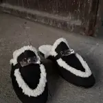 Fur Suede Mules