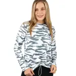 Cinchable Long-Sleeve Gray T-Shirt