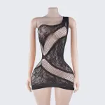 Hollow Out Chemise Mini Dress Backless Lingerie