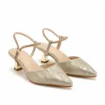 Heel with Sparkling Back Strap and Luxurious Details C-78