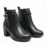 Elegant Ankle Boot with Gold Buckle B-63