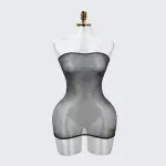 Star Glitter See Through Strapless Crystal Mesh Lingerie