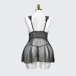 Plus Size Black Babydoll Panty Set