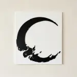 Fiery Crescent Moon Wall Art