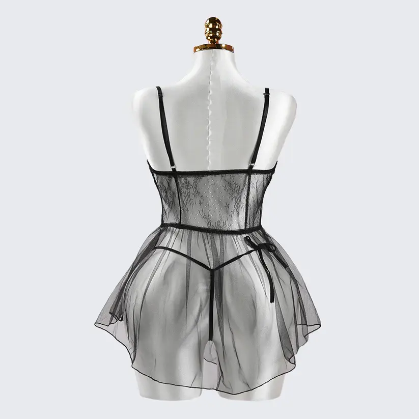 Lace Embroidery Bridal Lingerie Dress