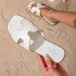 H-Cut Leather Slides SF-66