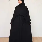 BLACK CREPE DRESSY ISDAL