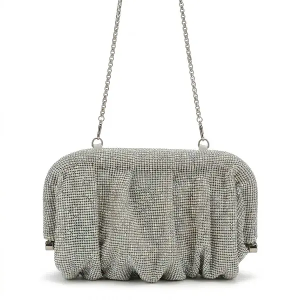 Ruched Golden Shimmer Evening Bag VS-56