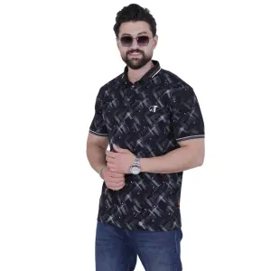 Black Single Lycra Polo