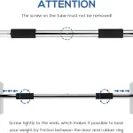 M D Stay Fit MD Exercise Bar for Home Entrance Gym 62-100cm Gym Exercise Bar Brain Exercise Fitness Adjustable Size
