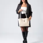 Minimalist Top-Handle Bag-beige