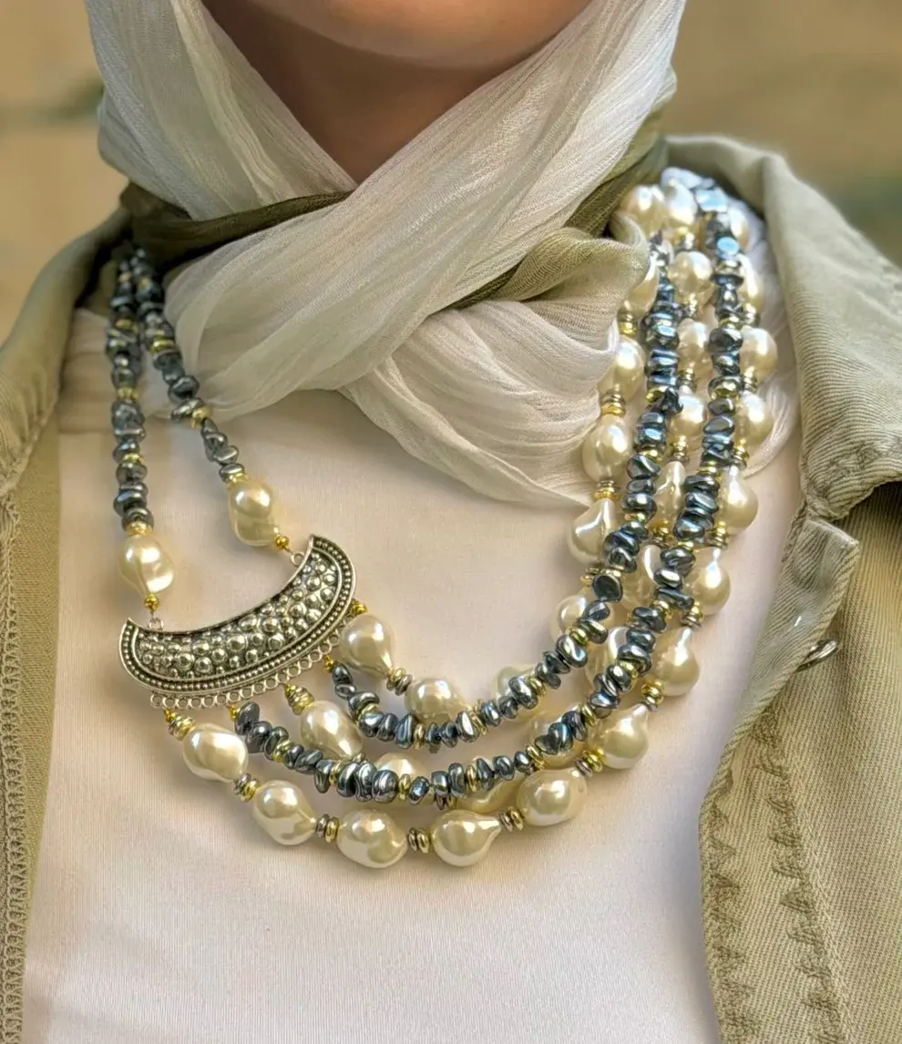 Silver Crescent Pearl Symphony