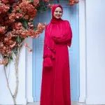 WATERMELON RED SATIN DRESS ISDAL