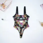 Floral Embroidery Lace Bodysuit