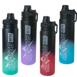 MD Stay Fit Sports Bottle with Handle, 1000ml Capacity, Graduated Design, Wide Mouth, Leak-Proof Cap, Measurement Markings