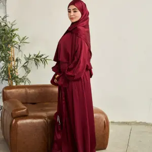 MAHOGANY JAM SATIN DRESS ISDAL