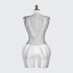 Shiny Crystal Fishnet Cover Up Summer Beach Mesh Top
