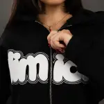 Dimlicht Zip - BLACK HOODIE