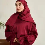 MAHOGANY JAM SATIN DRESS ISDAL