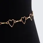 Heart Metal Waist Chain for Women Retro Sexy Body Jewelry