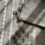 Kilim Cotton Runner – Soft Grey Textured