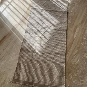 Beige Diamond Textured Kilim