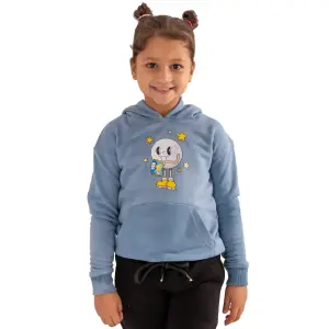 Blue Tie-Dye Hoodie with "Moon" Print 💙🌕