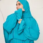 TURQUOISE CREPE DRESSY ISDAL