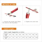 MD Stay Fit Original Metal Skipping Rope, Steel Coated Cable, Aluminum Anti-Skipping Handle, 360 Degree Ball Bearing, 3 Meters Length
