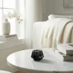 Faceted Smoky Glass Candle Holder