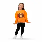Orange Sweatshirt with "Girl Face" Print 🧡👧