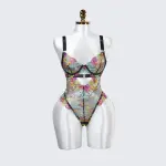 Floral Embroidery Lace Bodysuit