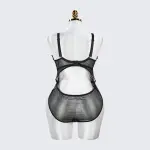 Plus Size Sexy Sheer Tummy Shaper Slimming Bodysuit