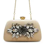 Classic Crystal-Embellished Evening Clutch VS-64